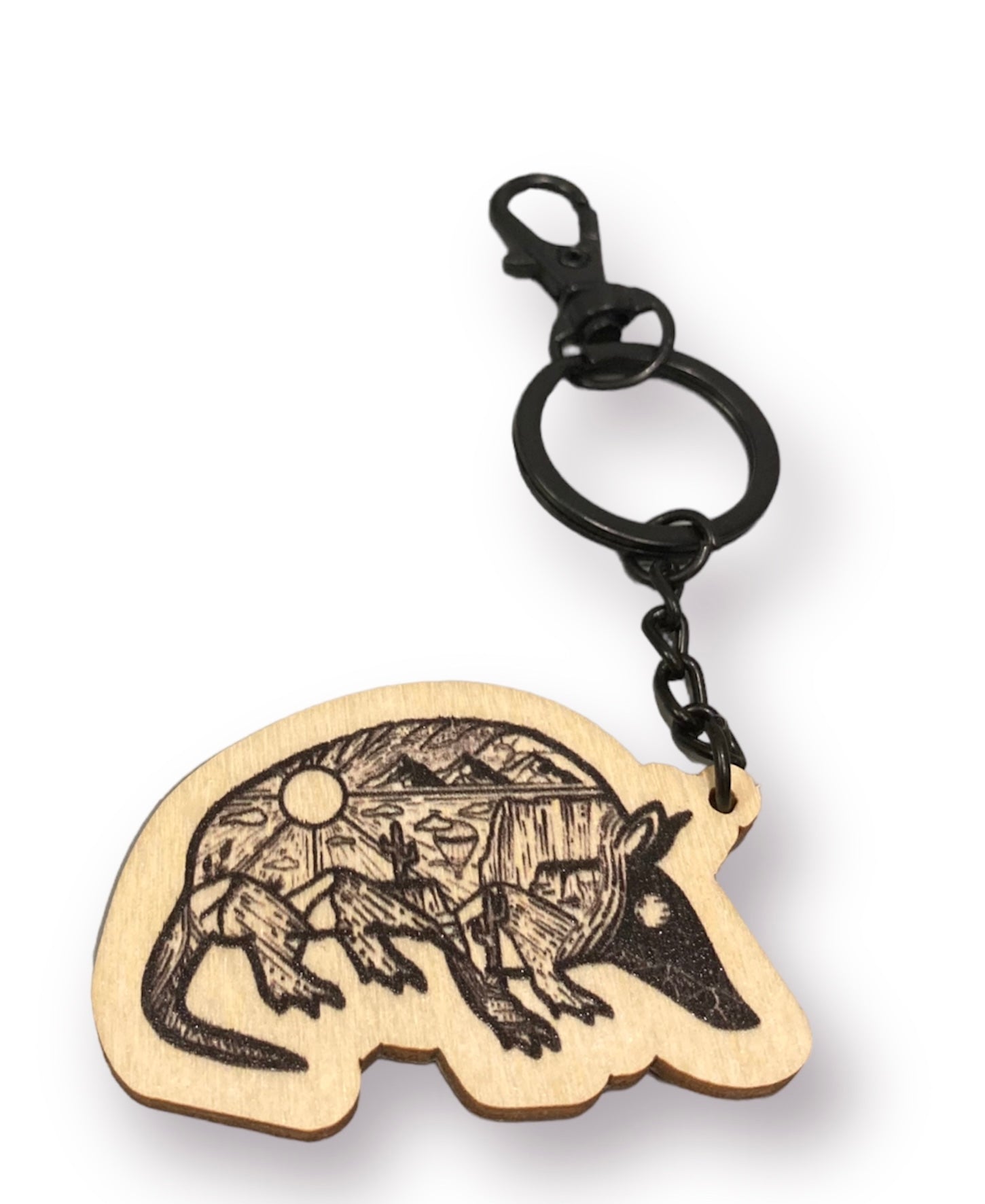 Armadillo Keychain Natural Tribute