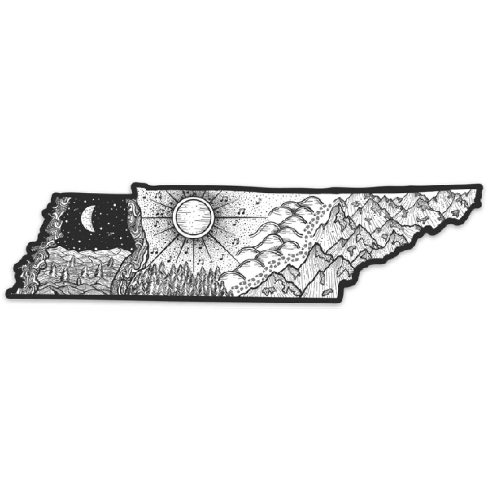 Tennessee Sticker Natural Tribute