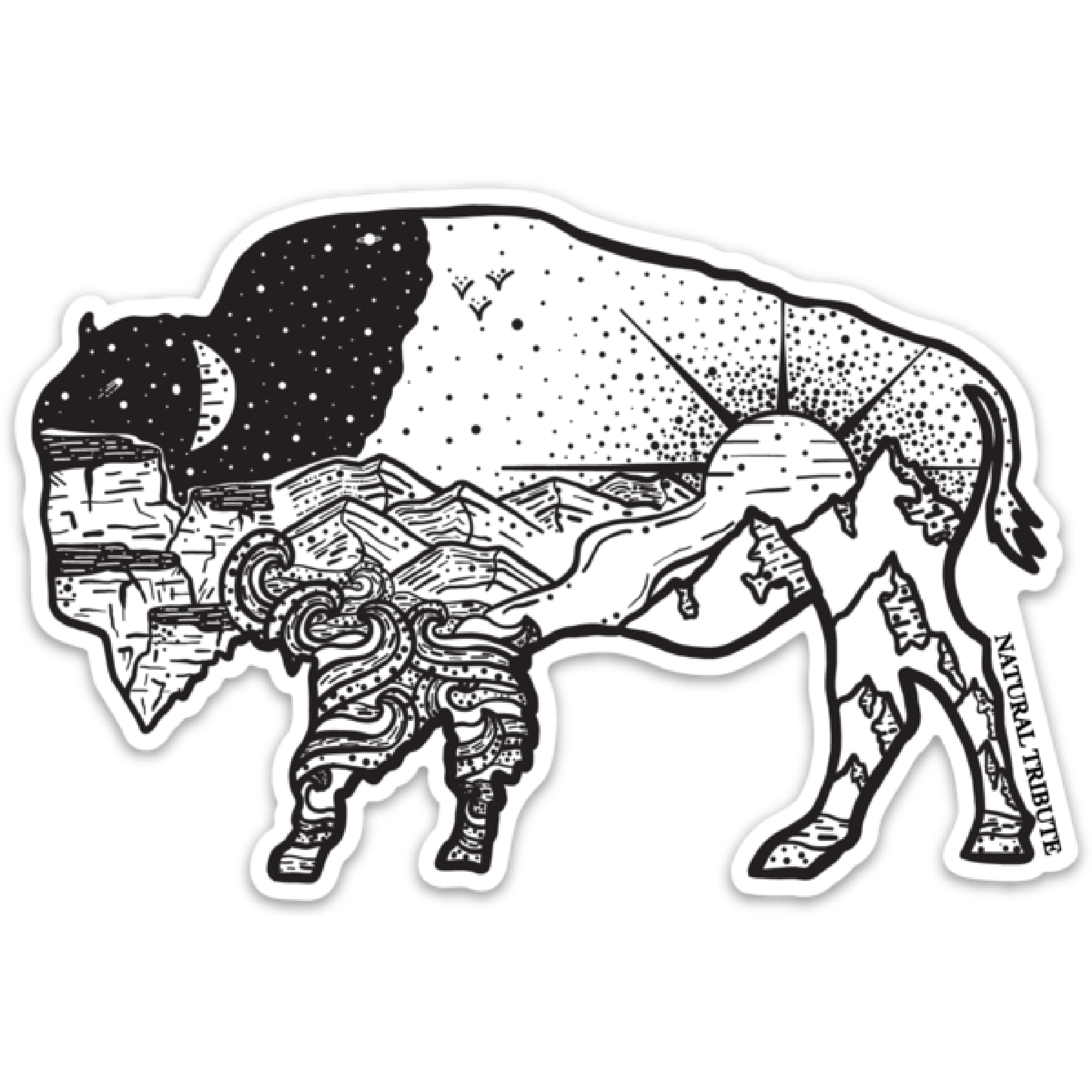 Roaming Bison Sticker – Natural Tribute